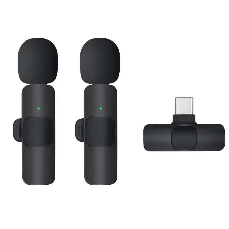 Wireless Lavalier Microphone for Iphone Android Plug and Play Wireless Noise Canceling Microphone Youtube Tiktok Live Streamin