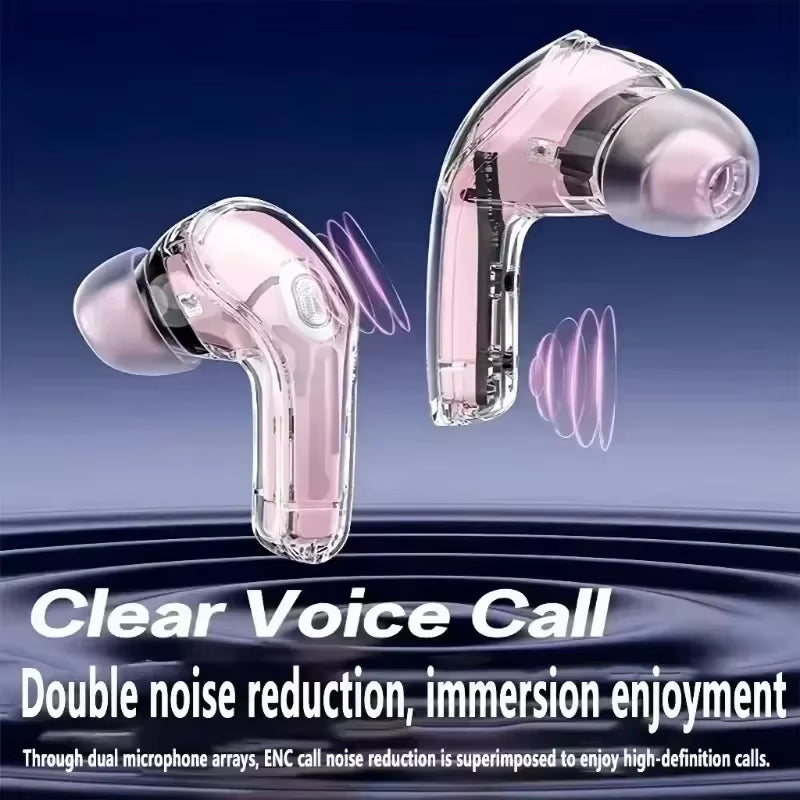 HK6 TWS Wireless Bluetooth 5.3 Earbuds Sport Gaming Headset Noise Reduction Bass Touch Control for Phones