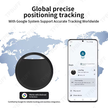 1 2 4PCS Bluetooth GPS Tracker Works with Android Google Find My App Key Finder Pet Locator for Xiaomi Samsung
