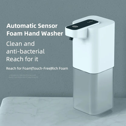 P5 Automatic Soap Dispenser Infrared Sensor Foam Hand Sanitizer USB Rechargeable Foaming Hand Soap Dispenser for Bathrooms