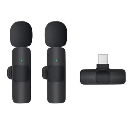 Wireless Lavalier Microphone for Iphone Android Plug and Play Wireless Noise Canceling Microphone Youtube Tiktok Live Streamin