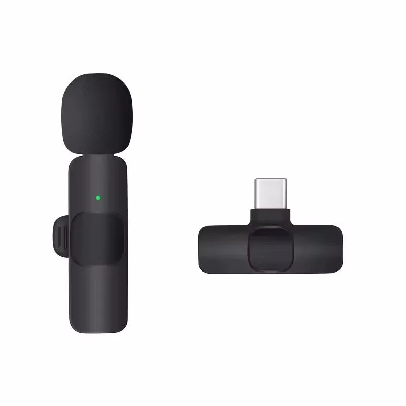 Wireless Lavalier Microphone for Iphone Android Plug and Play Wireless Noise Canceling Microphone Youtube Tiktok Live Streamin