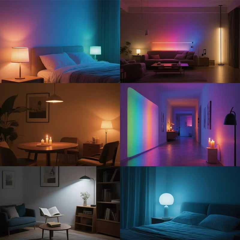 Tuya Bluetooth APP Controls LED Smart Light RGBCW Dimmable Bulb 15W Household Bedroom Christmas Party Decoration Group Control