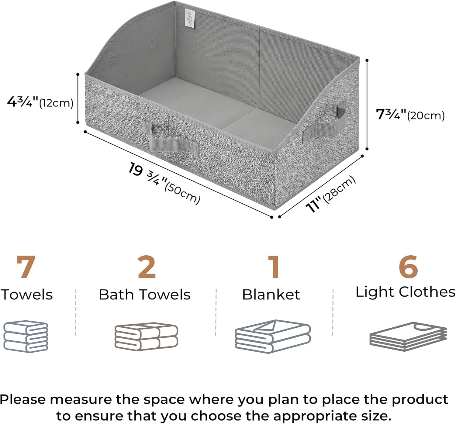 Closet Organizers and Storage, Trapezoid Storage Bins, Gray, Dog Toy Bin, Storage Baskets for Shelves, Fabric Storage Bins with Handles, Clothing Organizer, Gray, 3-Pack