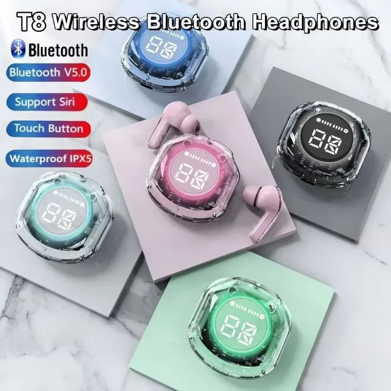 HK6 TWS Wireless Bluetooth 5.3 Earbuds Sport Gaming Headset Noise Reduction Bass Touch Control for Phones