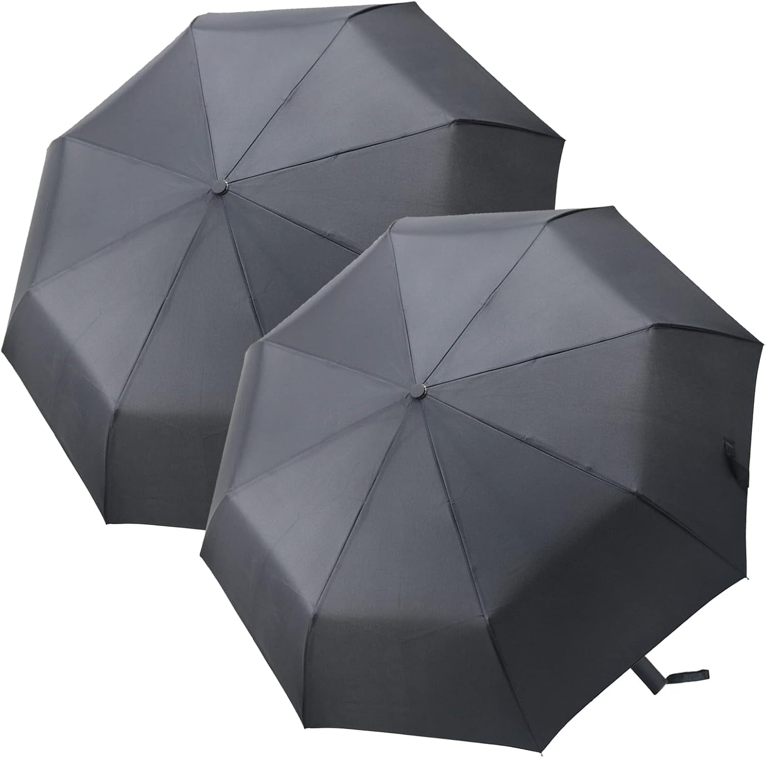 2 Packs Travel Umbrella Windproof Auto Open & Close Collapsible Folding Small Compact Backpack Car Travel Essentials Purse Umbrellas for Rain