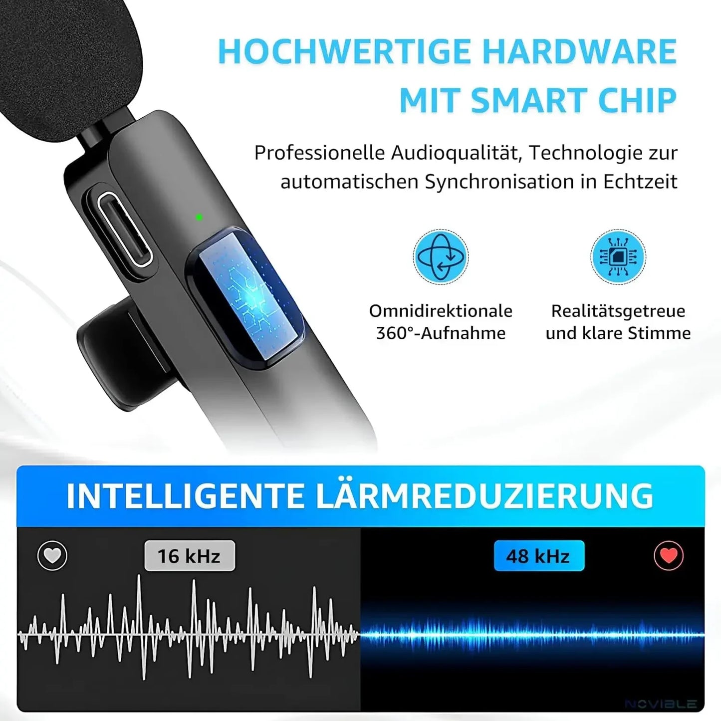 Wireless Lavalier Microphone for Iphone Android Plug and Play Wireless Noise Canceling Microphone Youtube Tiktok Live Streamin