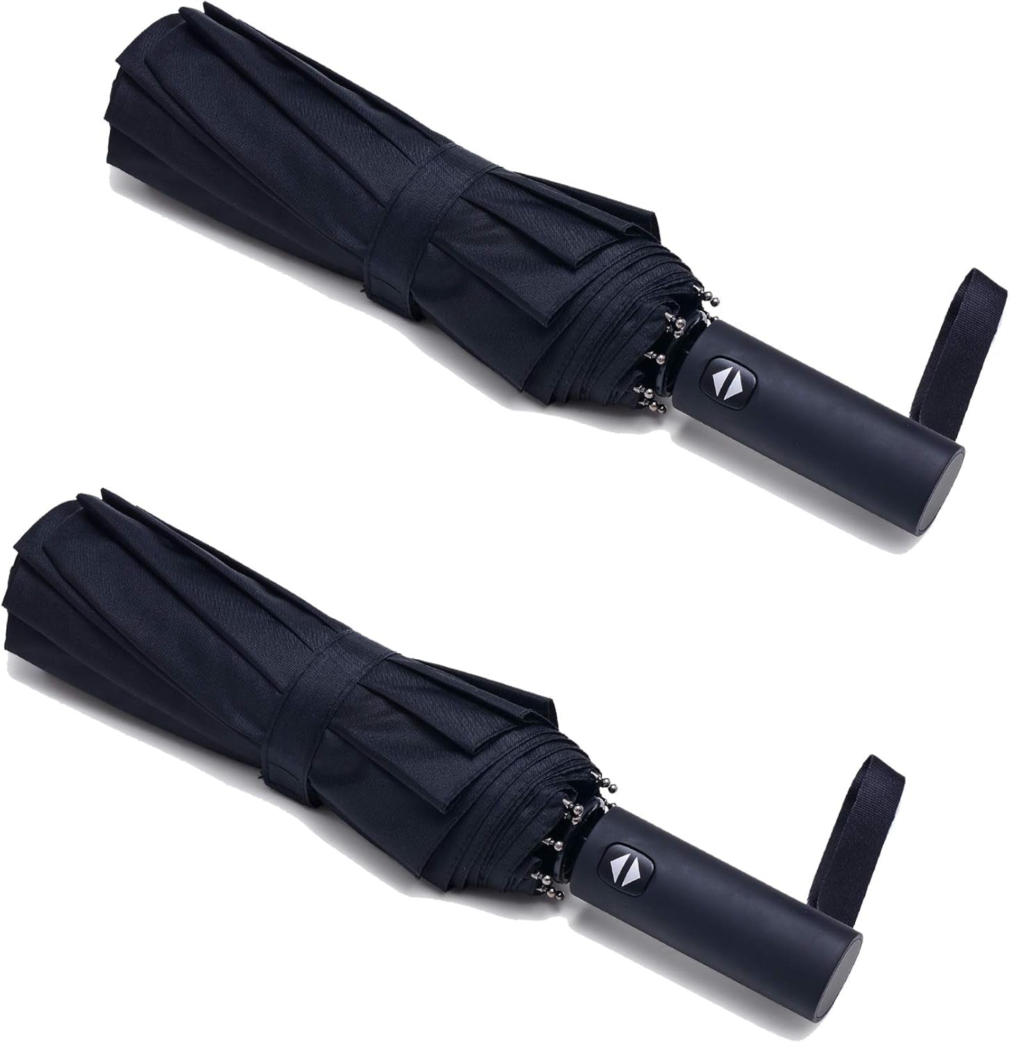 2 Packs Travel Umbrella Windproof Auto Open & Close Collapsible Folding Small Compact Backpack Car Travel Essentials Purse Umbrellas for Rain