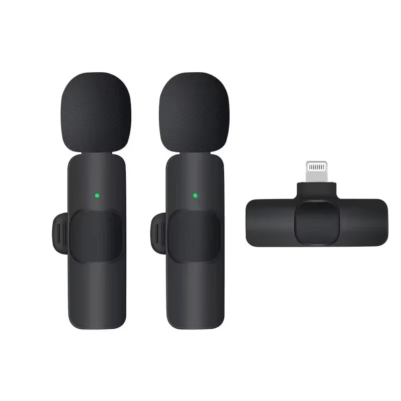 Wireless Lavalier Microphone for Iphone Android Plug and Play Wireless Noise Canceling Microphone Youtube Tiktok Live Streamin